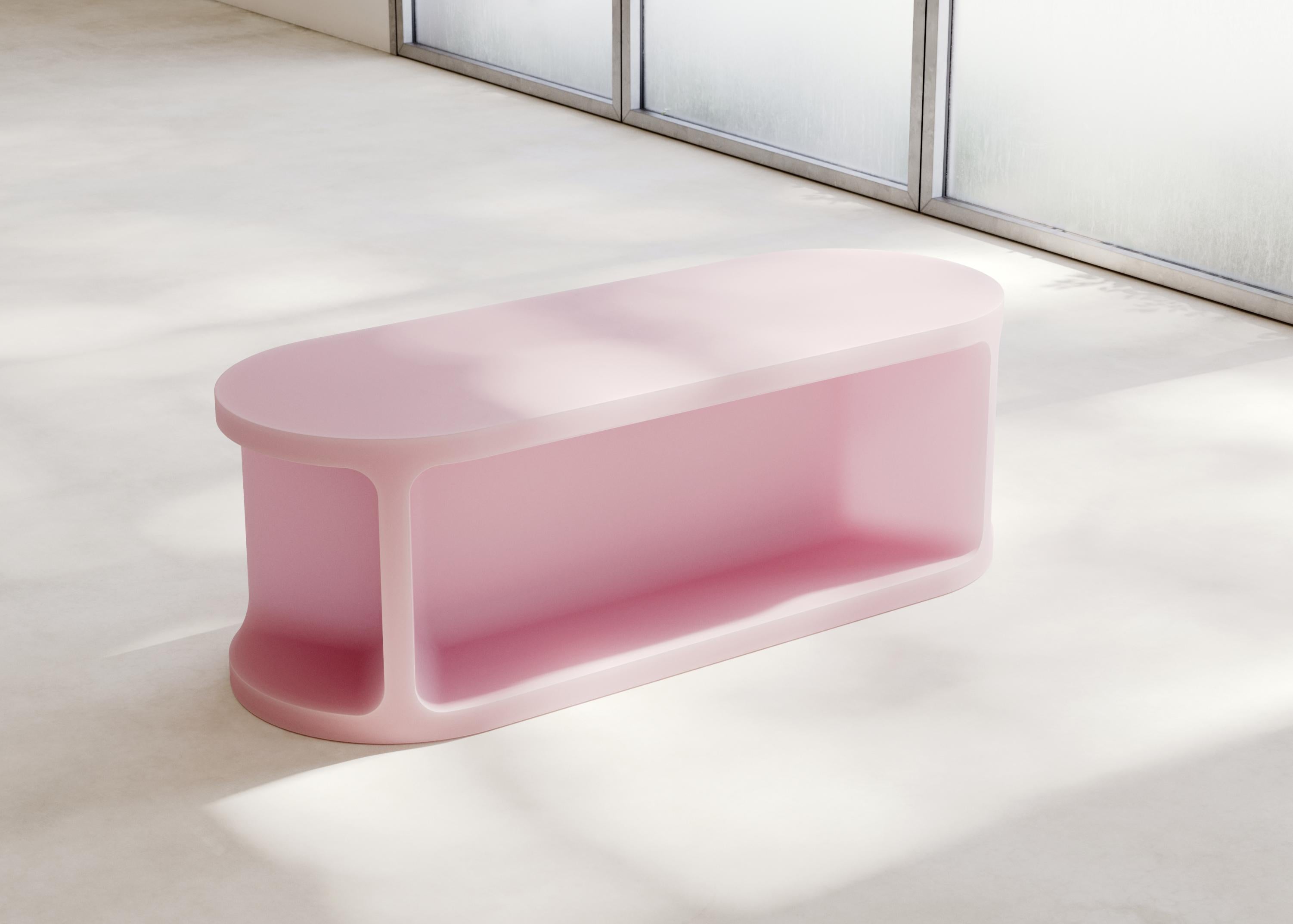 Contemporary Neolith Bench in Cast Resin by Jeff Martin Joinery For Sale