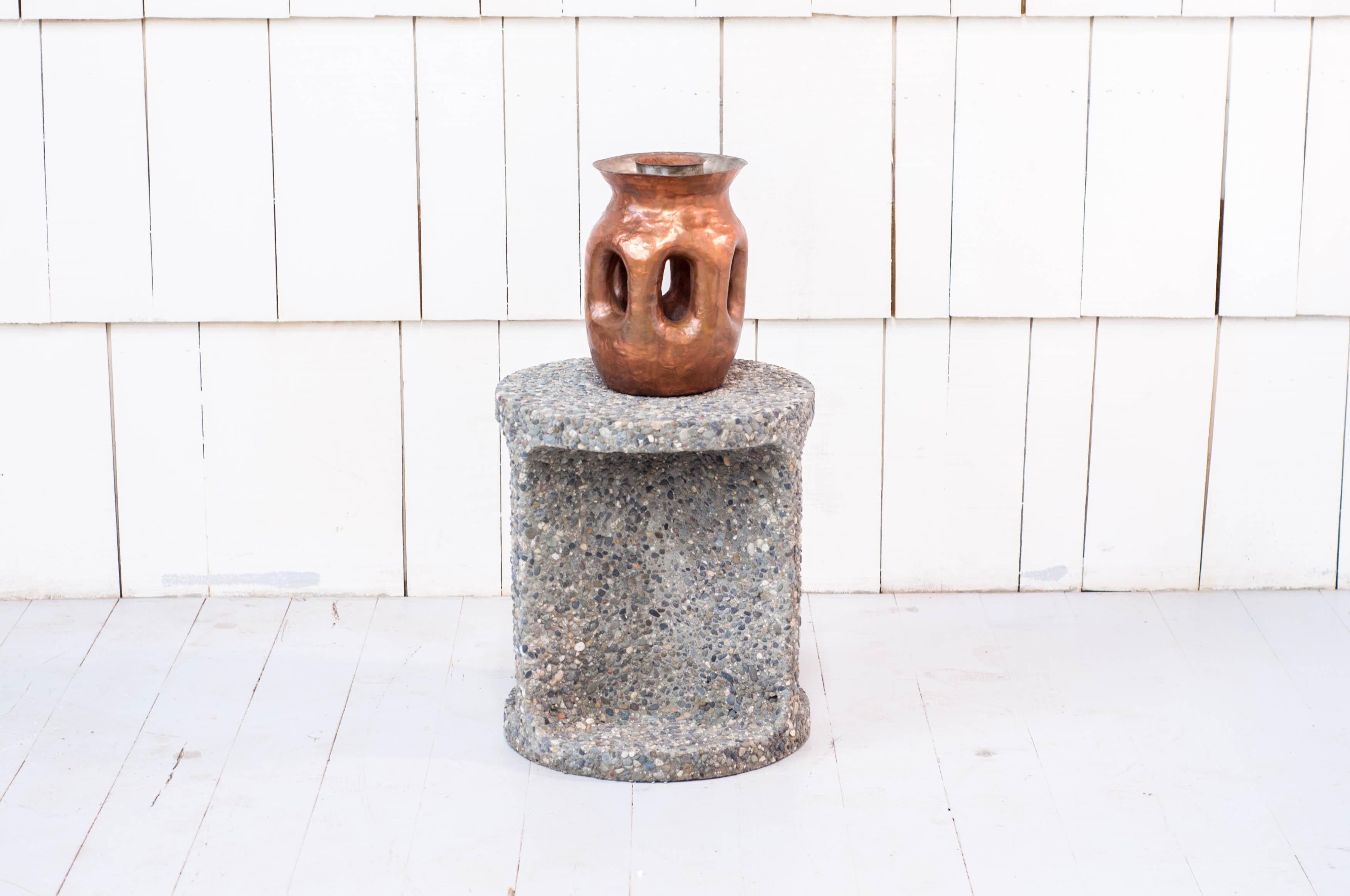 Neolith Stool in Exposed Aggregate In New Condition For Sale In Vancouver, BC