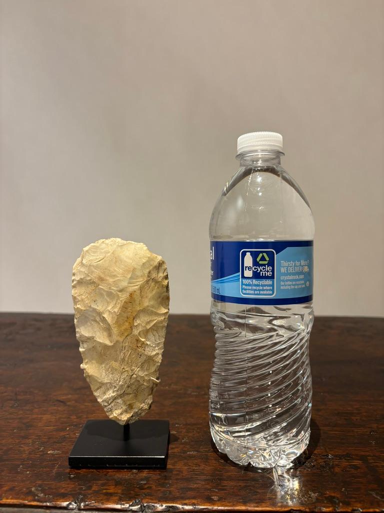 Neolithic Flint Axe Head Mounted On A Steel Base, Great Britain 4400-2200 BC 6