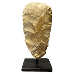 Neolithic Flint Axe Head Mounted On A Steel Base, Great Britain 4400-2200 BC