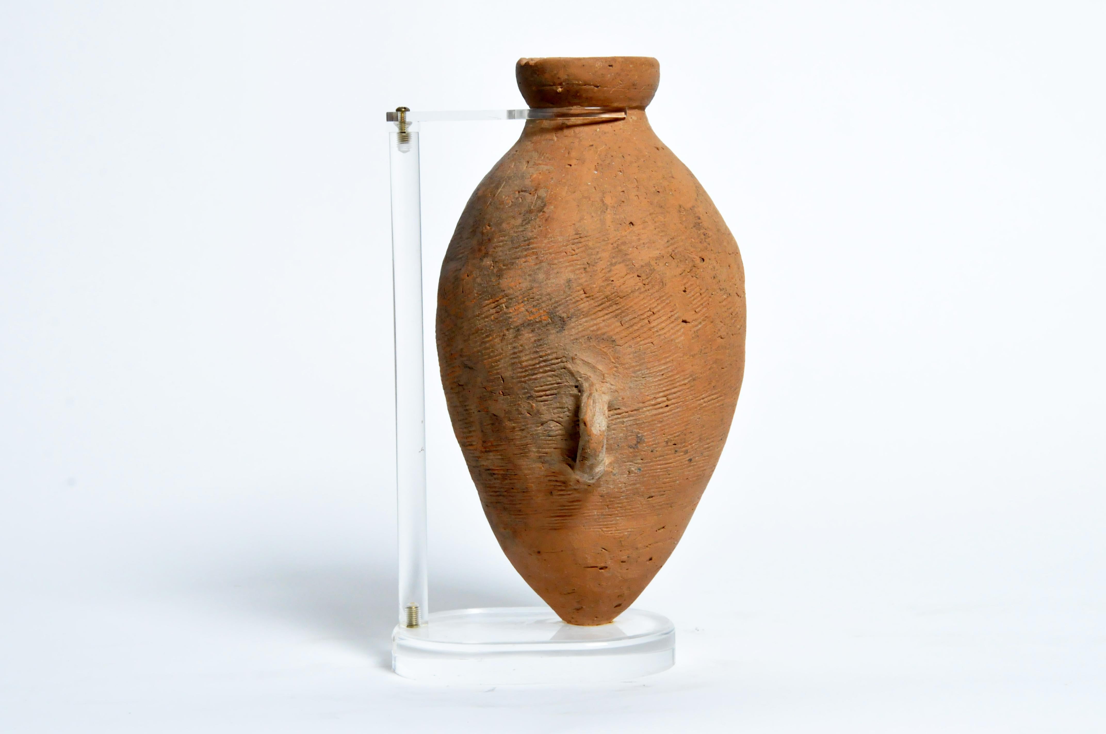 Chinese Neolithic Jar on Stand For Sale