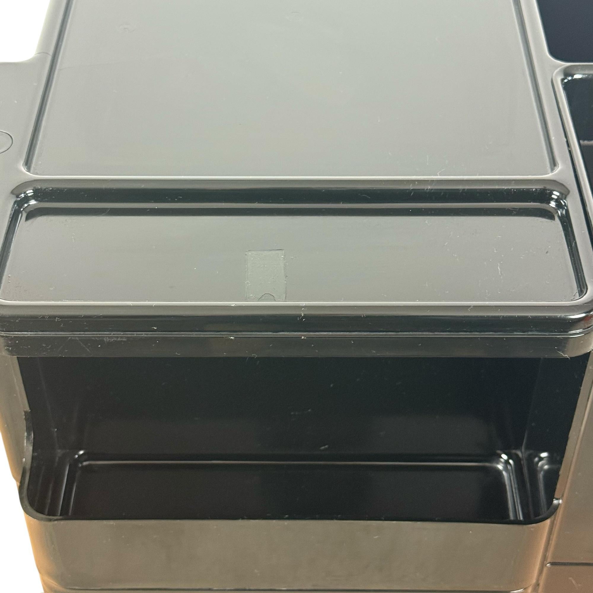 Neolt Superstile Organiser Trolley Tall Glossy Black ABS Italy 1970s Design Icon For Sale 7