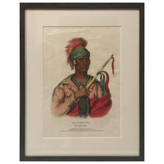 Ne.O.Mon-Ne An Ioway Chief Lithograph from the Indian Tribes of North America