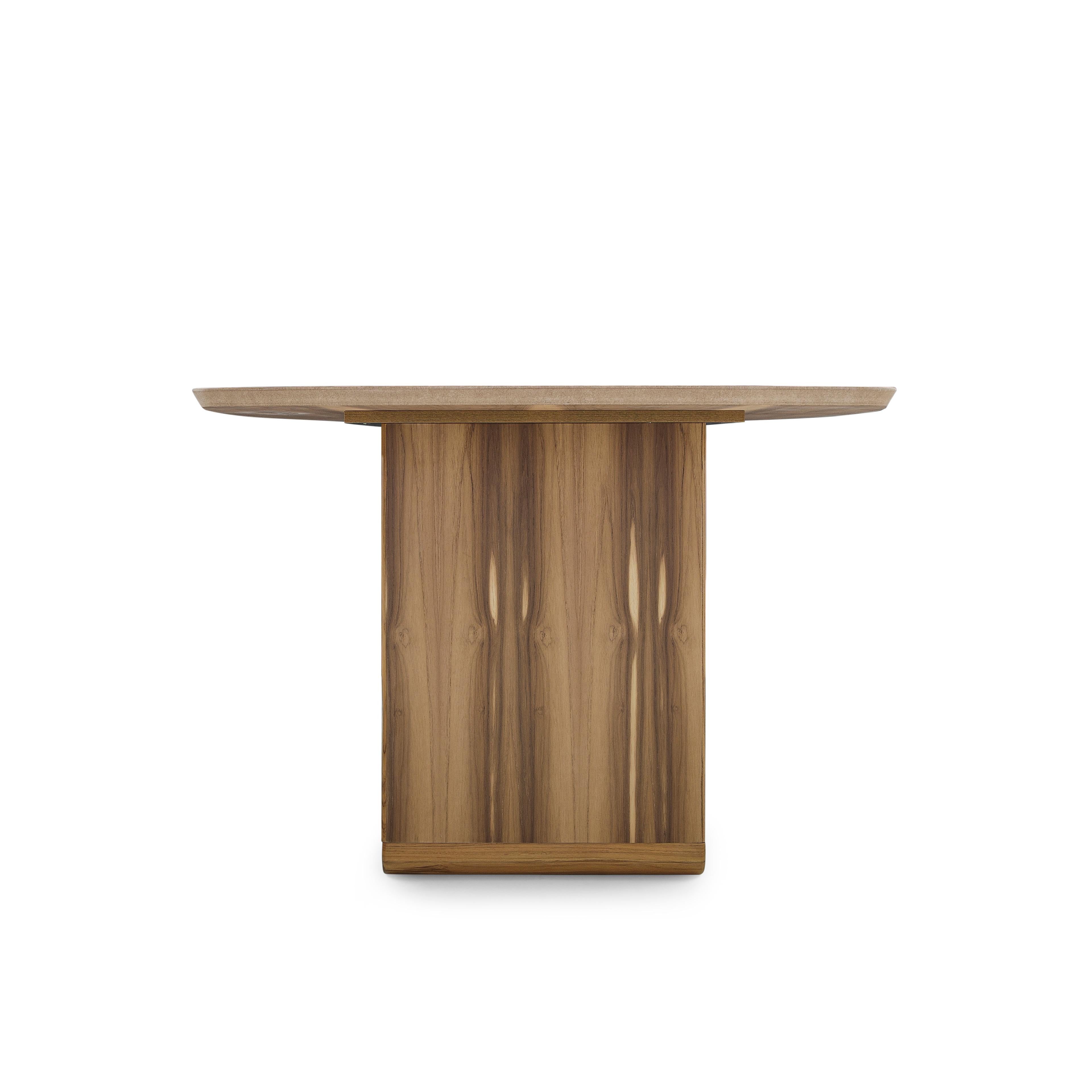 Neon Dining Table in Teak Wood Finish 68'' For Sale 4