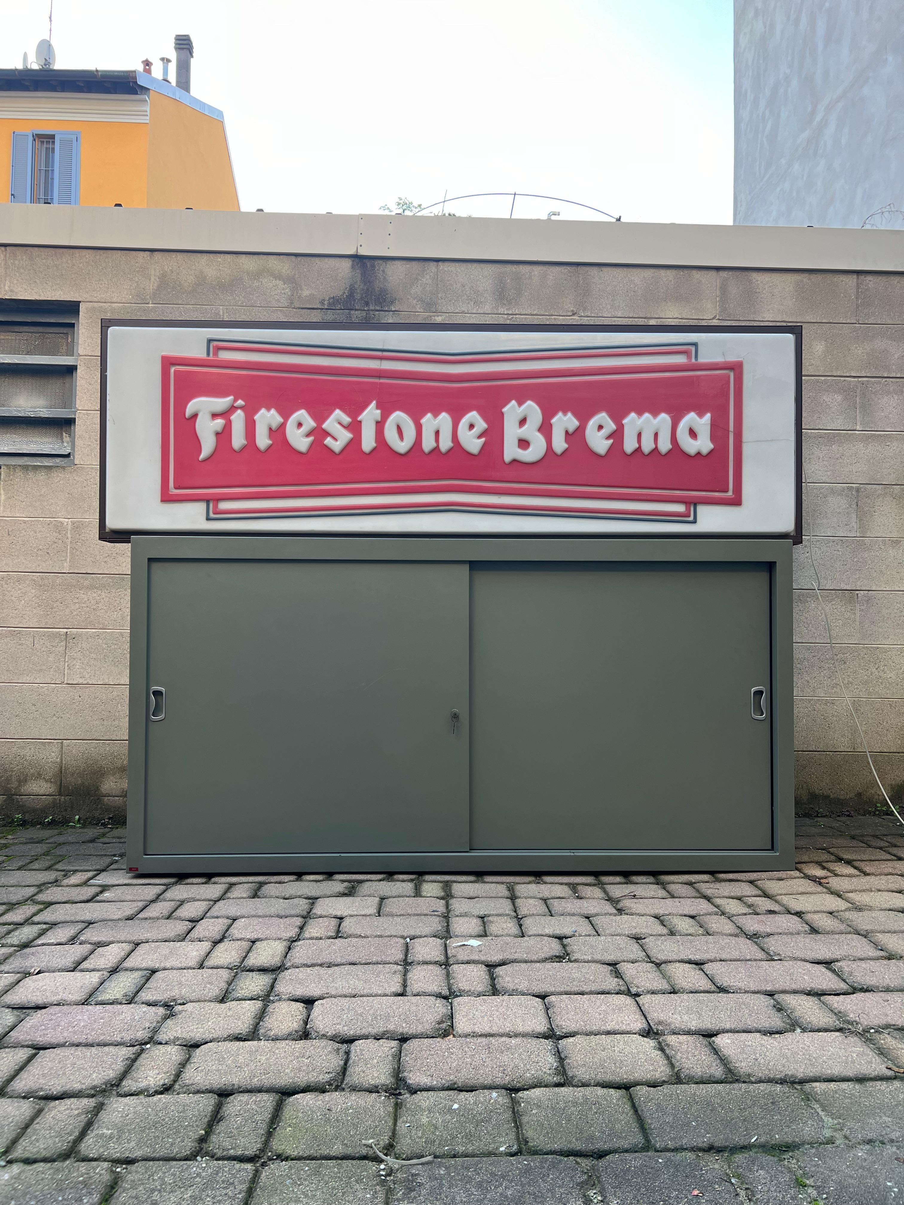 Neon Art, Vintage mechanic light sign panel box Bridgestone Brema For Sale 5