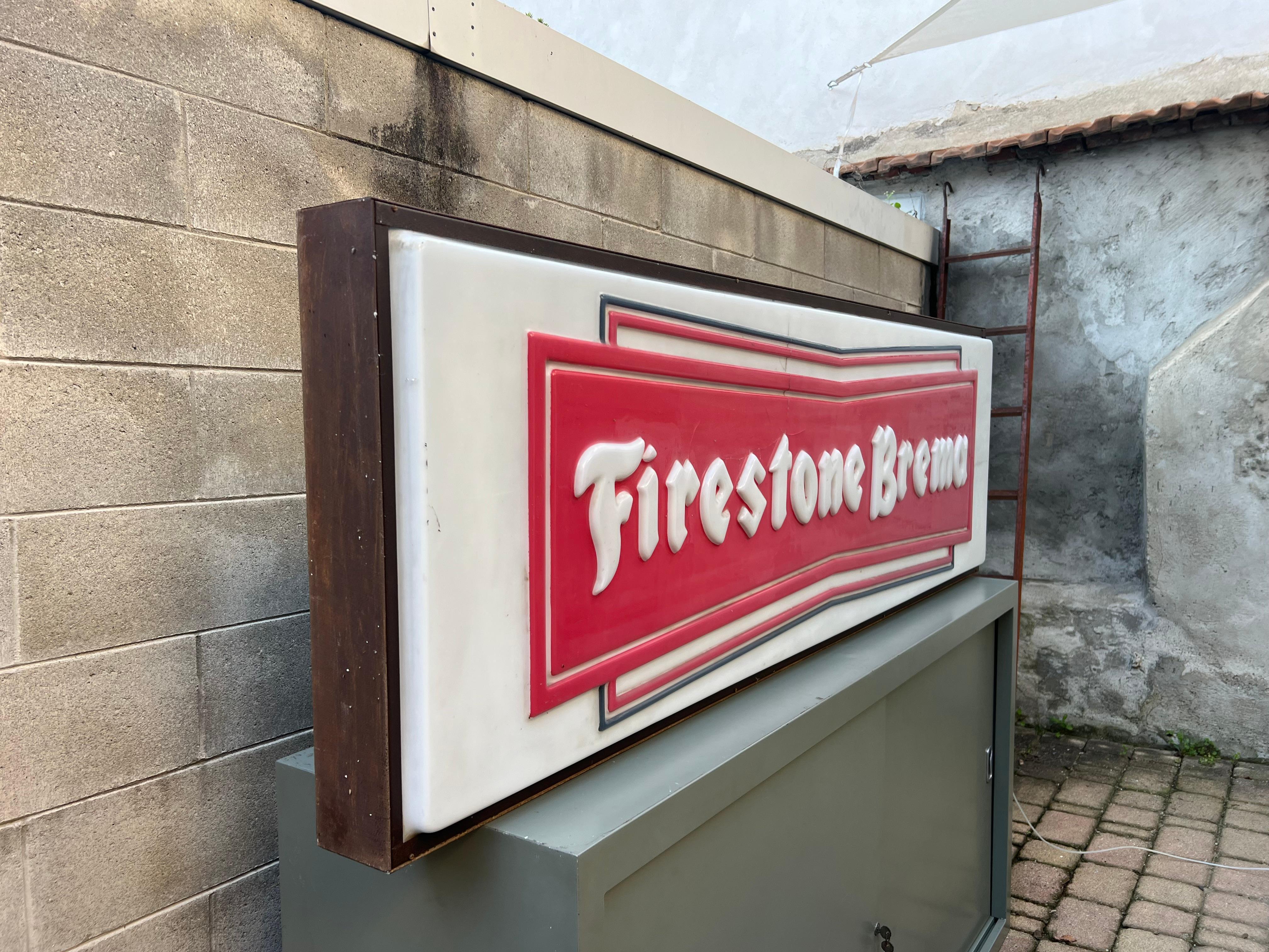 Neon Art, Vintage mechanic light sign panel box Bridgestone Brema For Sale 8