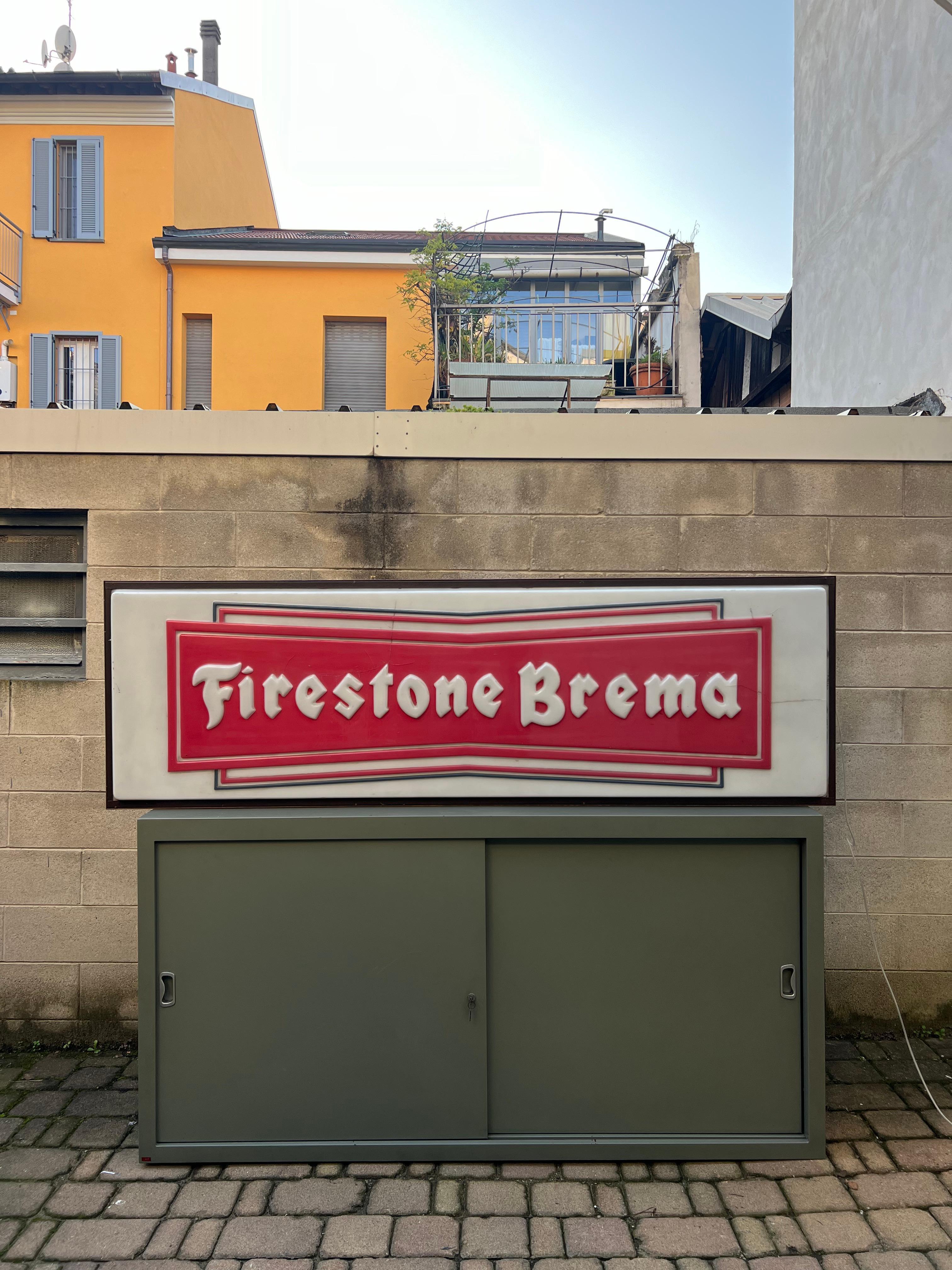 Neon Art, Vintage mechanic light sign panel box Bridgestone Brema For Sale 1