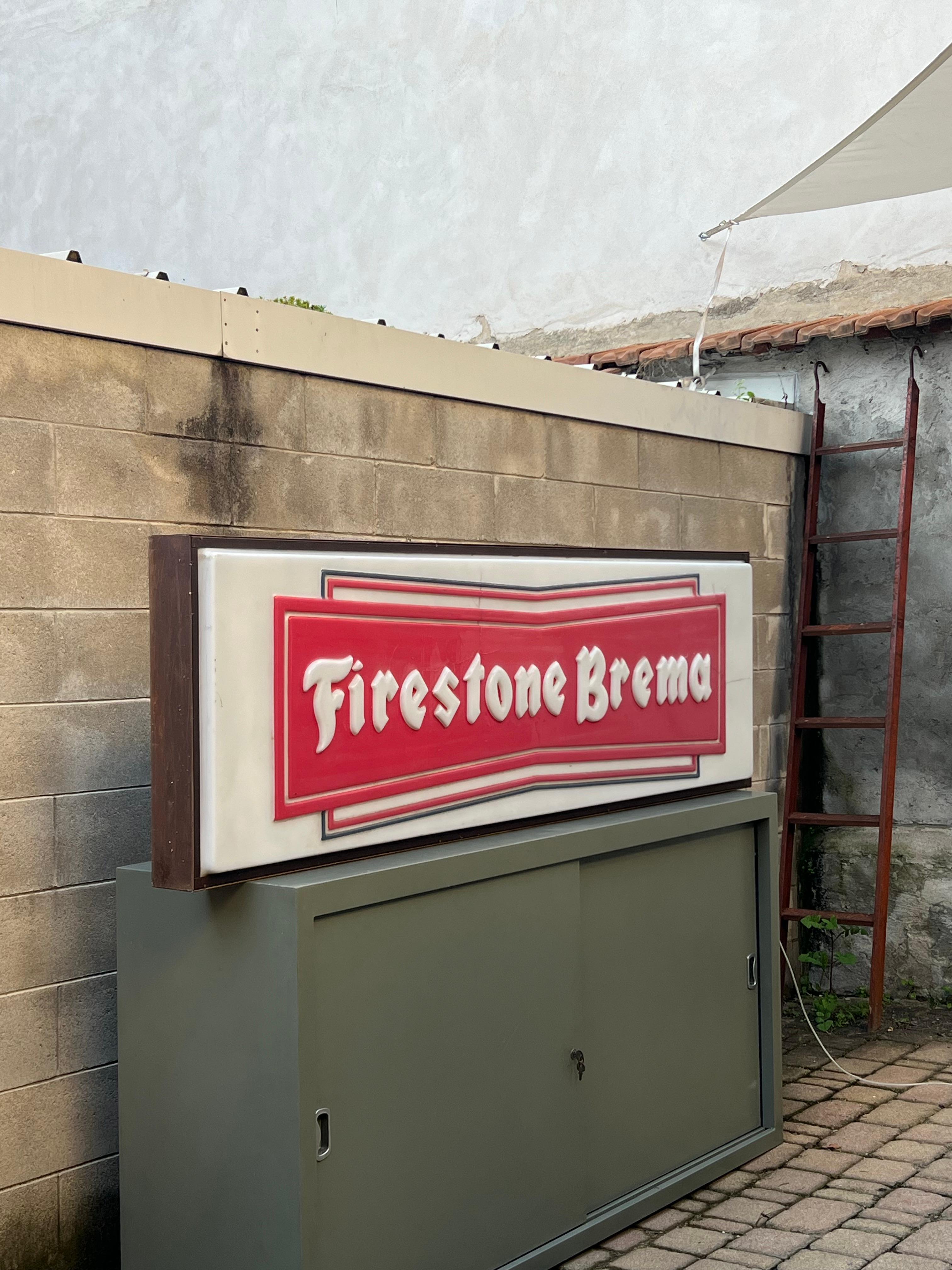 Neon Art, Vintage mechanic light sign panel box Bridgestone Brema For Sale 2