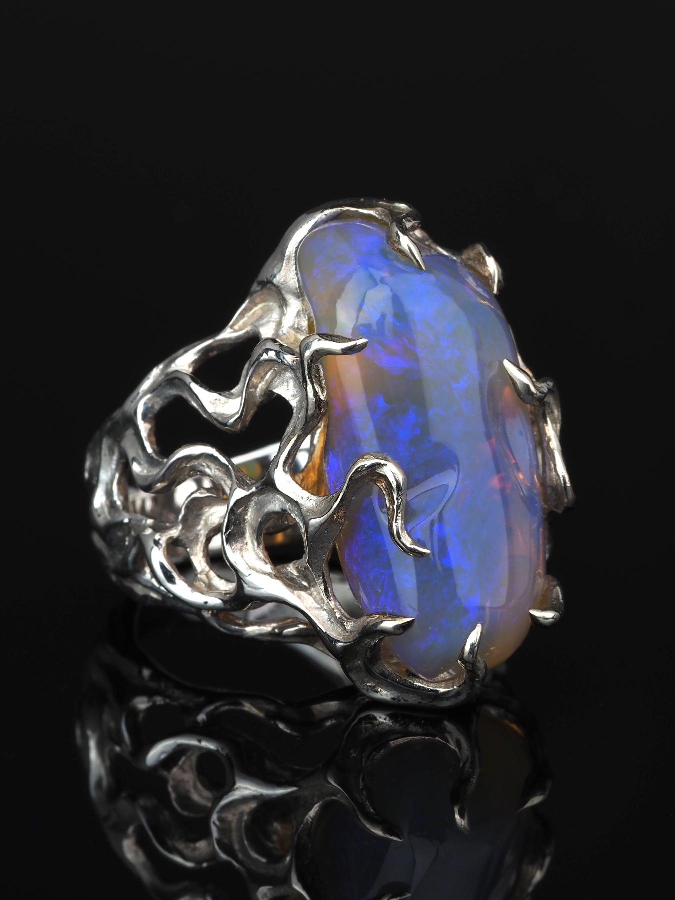 iridescent blue stone
