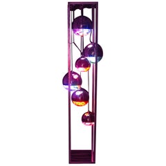 Contemporary Neon Balls Stand Lamp by Brazilian designer Alê Jordão