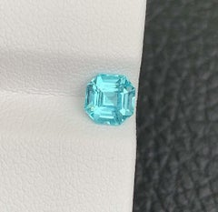 Neon Blue Apatite Gemstone: Asscher Cut, 1.10 CT December Birthstone