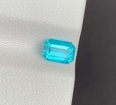 Gema de Apatita Azul Neón: Talla Esmeralda 0.90 CT Piedra de Nacimiento de Diciembre