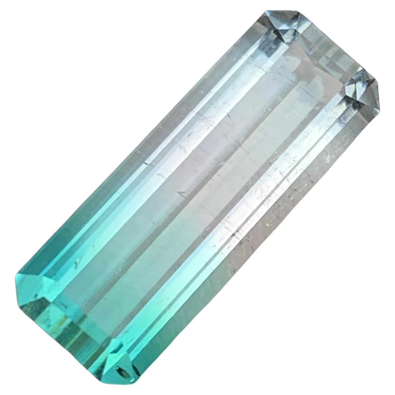 Neon Blue Bicolor Natural Tourmaline Ring, Necklace Pendant Gemstone 11.75 Ct For Sale