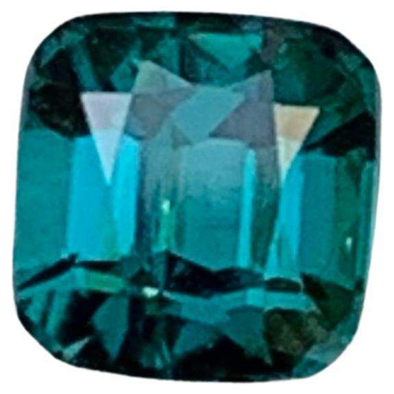 Bague Tourmaline Naturelle Bleu Neon Gemstone 0.70 Ct Square Cushion Cut-Jewelry