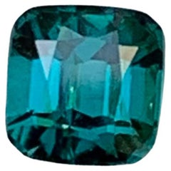Bague Tourmaline Naturelle Bleu Neon Gemstone 0.70 Ct Square Cushion Cut-Jewelry
