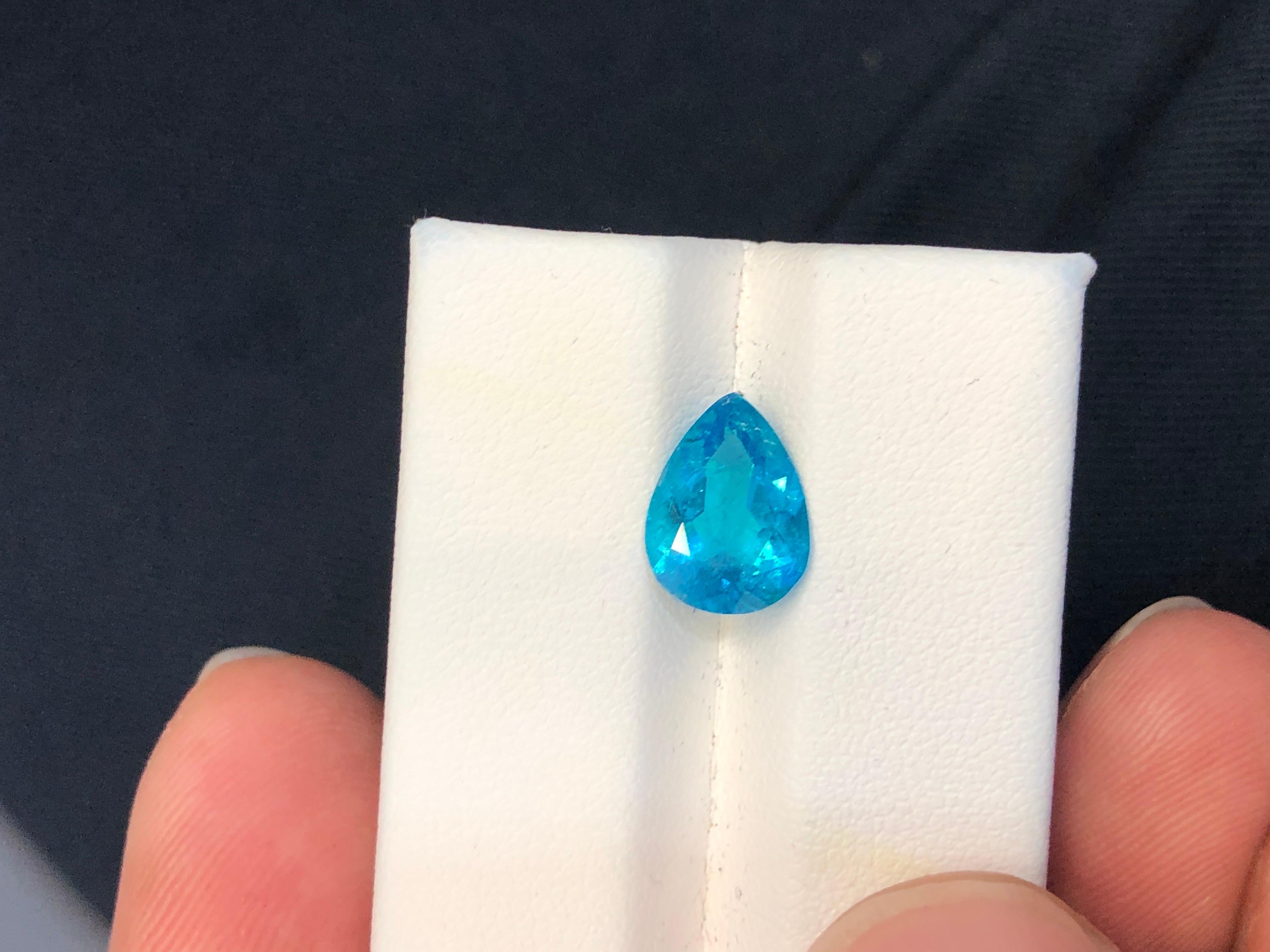 Neon Blue Paraiba 2.25 No Heat Brazil GRS  In Excellent Condition In Bangkok, TH