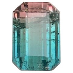Neon Blau & Peachy Pink Bicolor Natürlicher Turmalin Ring Lose Edelstein 6,10 ct