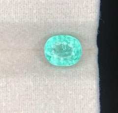 Turmalina natural de Paraíba de color verde azulado neón, 1.25 ct, corte cojín, gema suelta