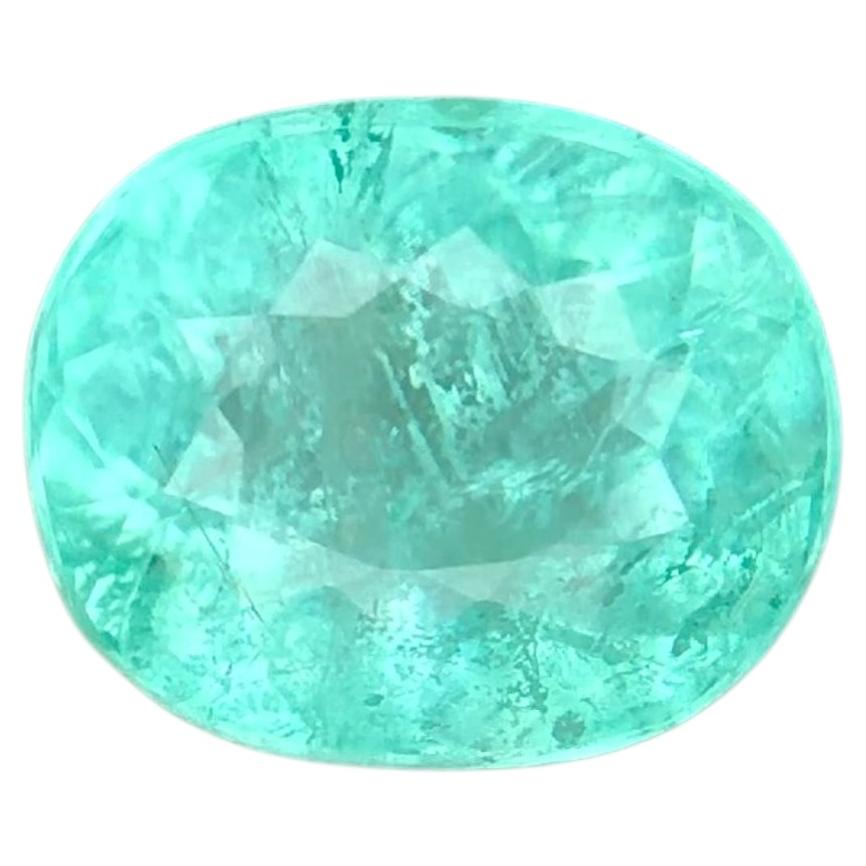 Tormalina Paraíba naturale verde-blu neon, 1.25 carati, taglio a cuscino, gemma sciolta