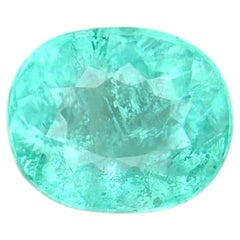 Turmalina natural de Paraíba de color verde azulado neón, 1.25 ct, corte cojín, gema suelta