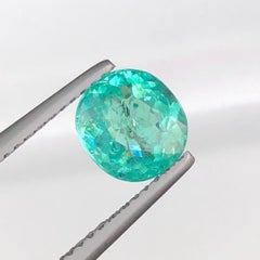 Neon Bluish Green Natural Paraiba Tourmaline 1.47 Ct Cushion Cut Loose Gemstone