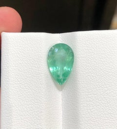 Neon Bluish Green Natural Paraiba Tourmaline Pear Cut 4.21 Carat Loose Gemstone