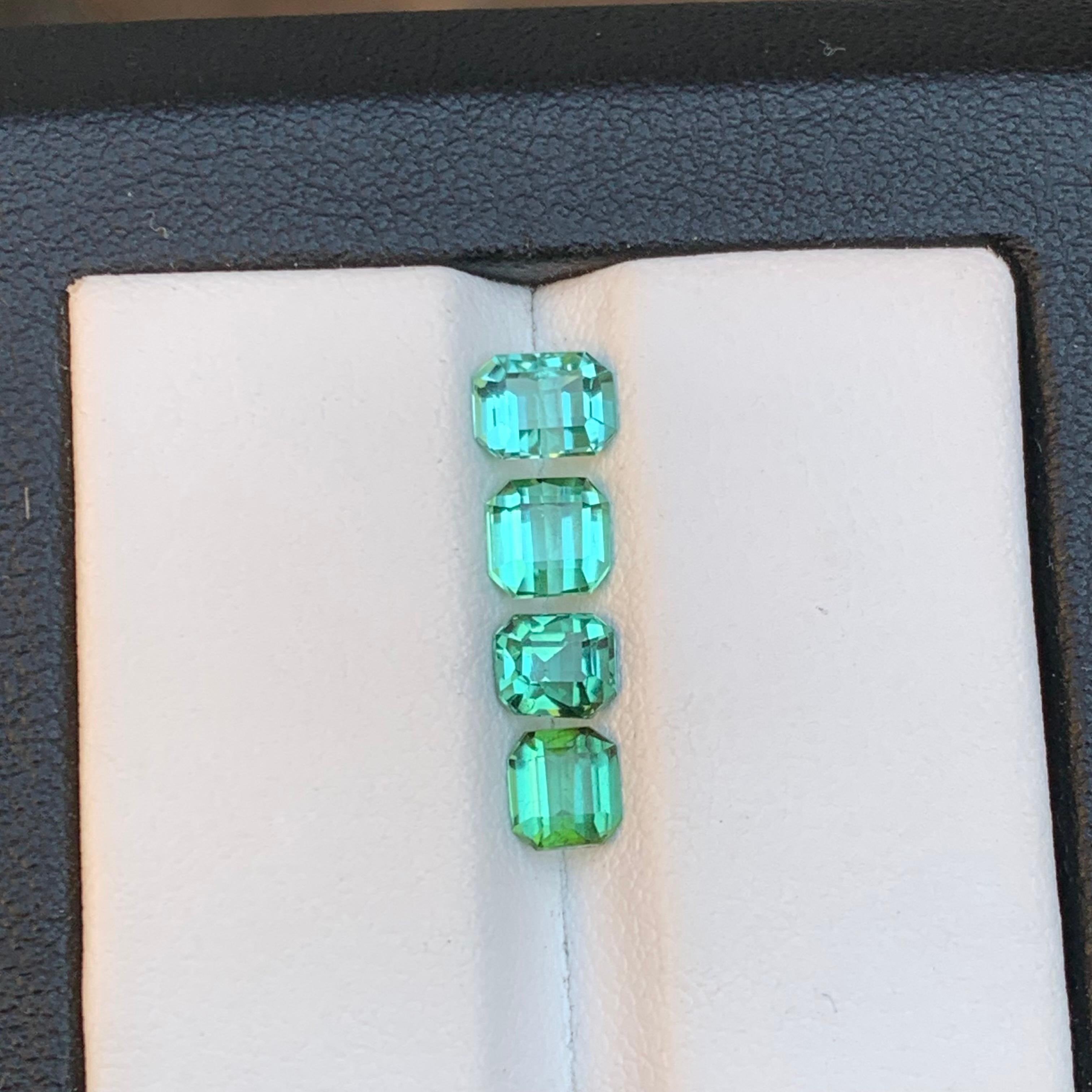 Neon Bluish Green Natural Tourmaline Jewelry Size Loose Gemstones Lot 2.20 Ct For Sale 6