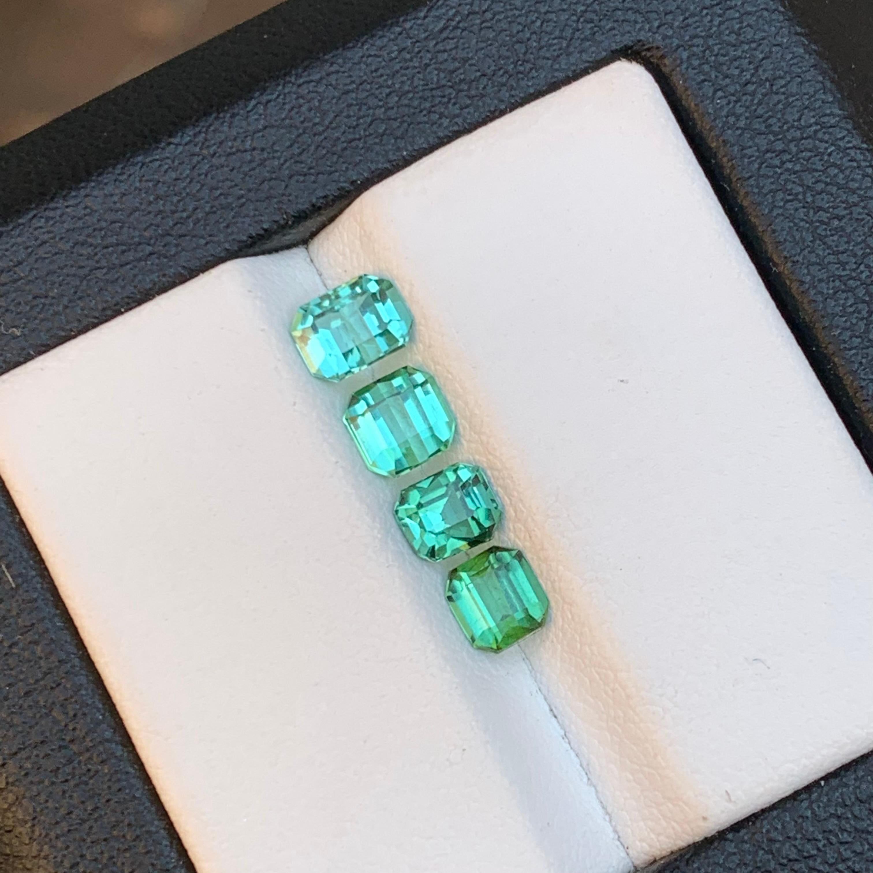 Neon Bluish Green Natural Tourmaline Jewelry Size Loose Gemstones Lot 2.20 Ct For Sale 7