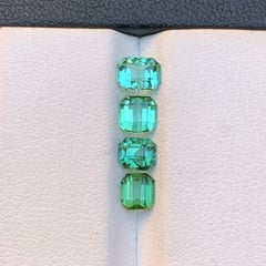 Neon Bluish Green Natural Tourmaline Jewelry Size Loose Gemstones Lot 2.20 Ct