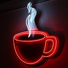 Neon Coffee Cup Sign