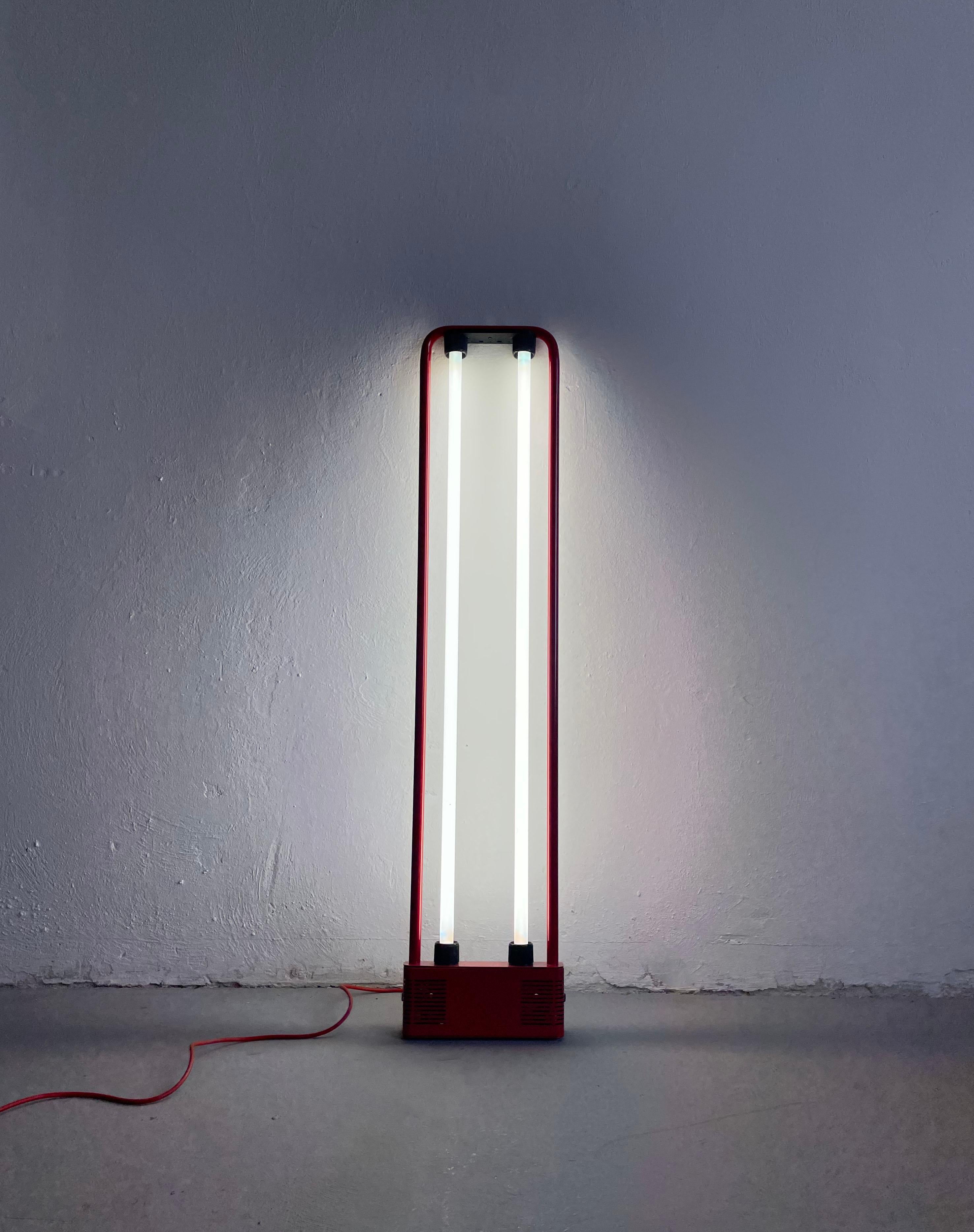 Post-Modern Neon Fluorescent Floor or Ceiling Lamp by Gian Nicola Gigante for Zerbetto