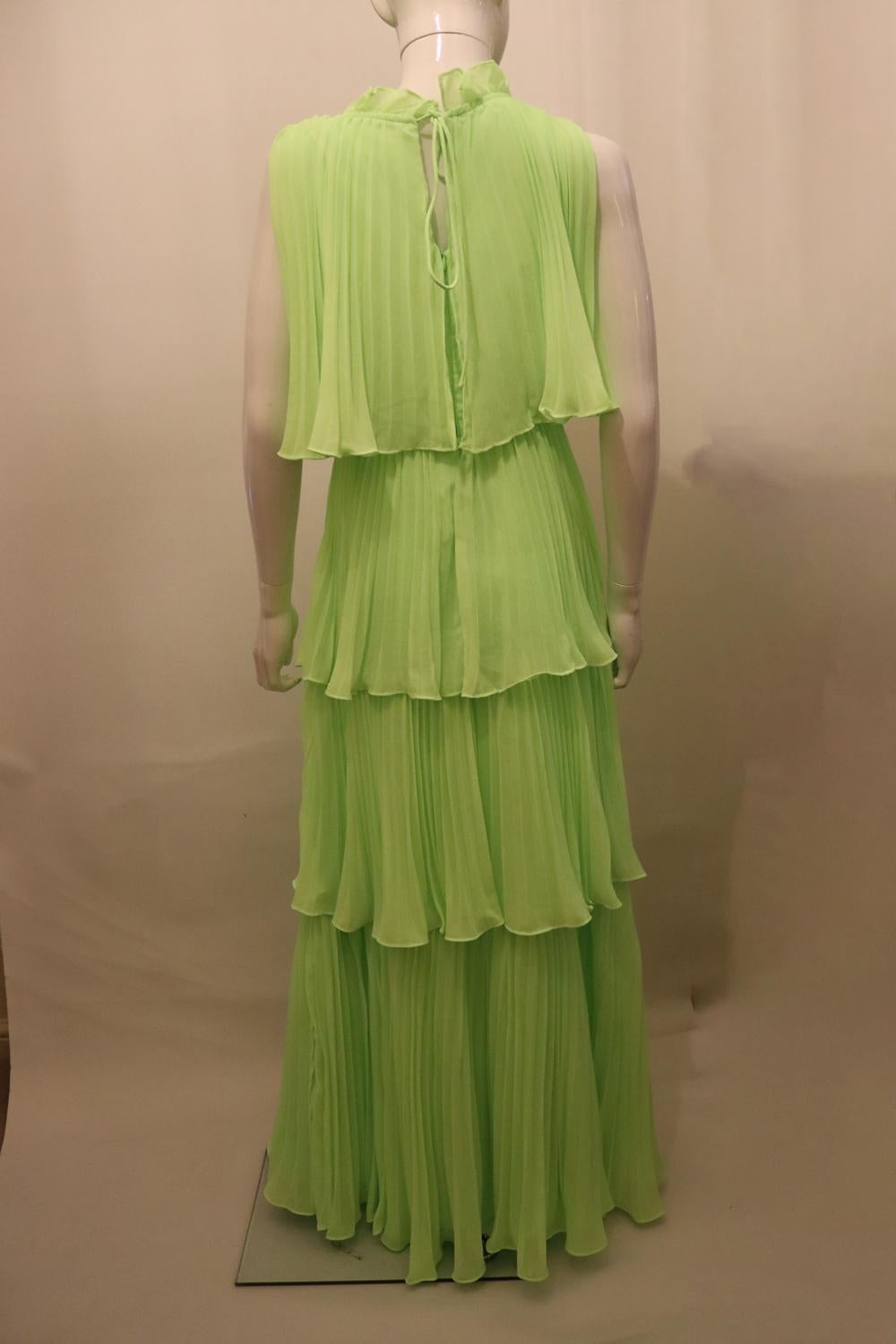 Brown Neon Gown by True Decadence For Sale