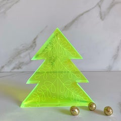 Décoration d'arbre de Noël en acrylique vert fluo par Paola Valle