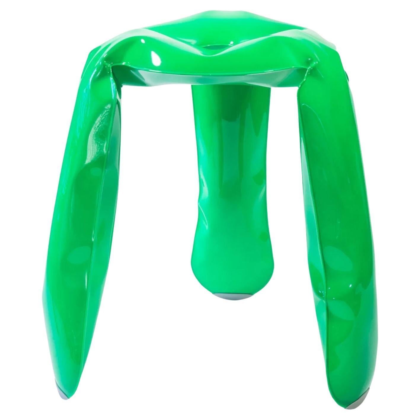 Neon Green Aluminum Standard Plopp Stool by Zieta For Sale