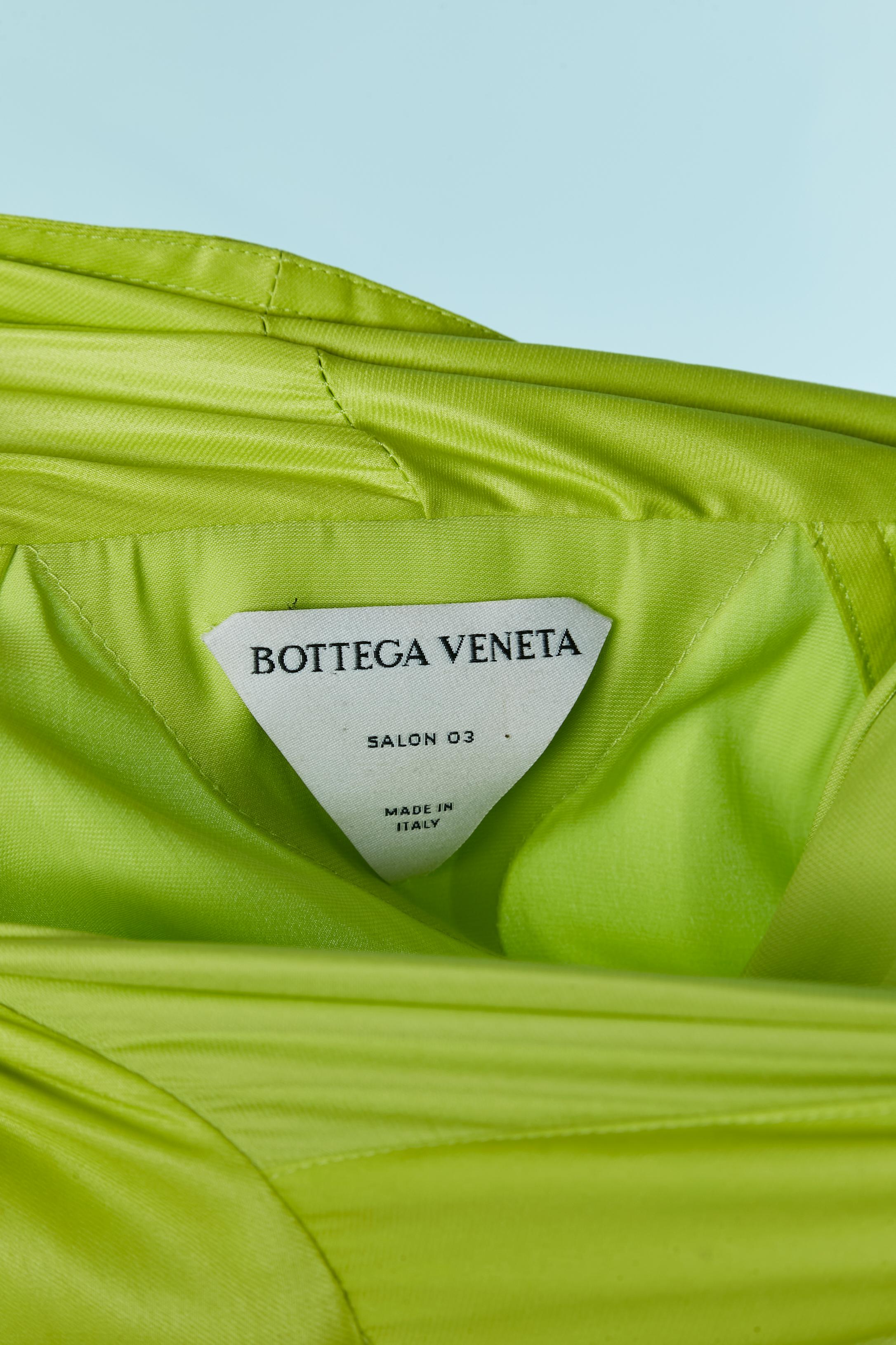 Robe en tissu et maille vert fluo BOTTEGA VENATA en vente 6
