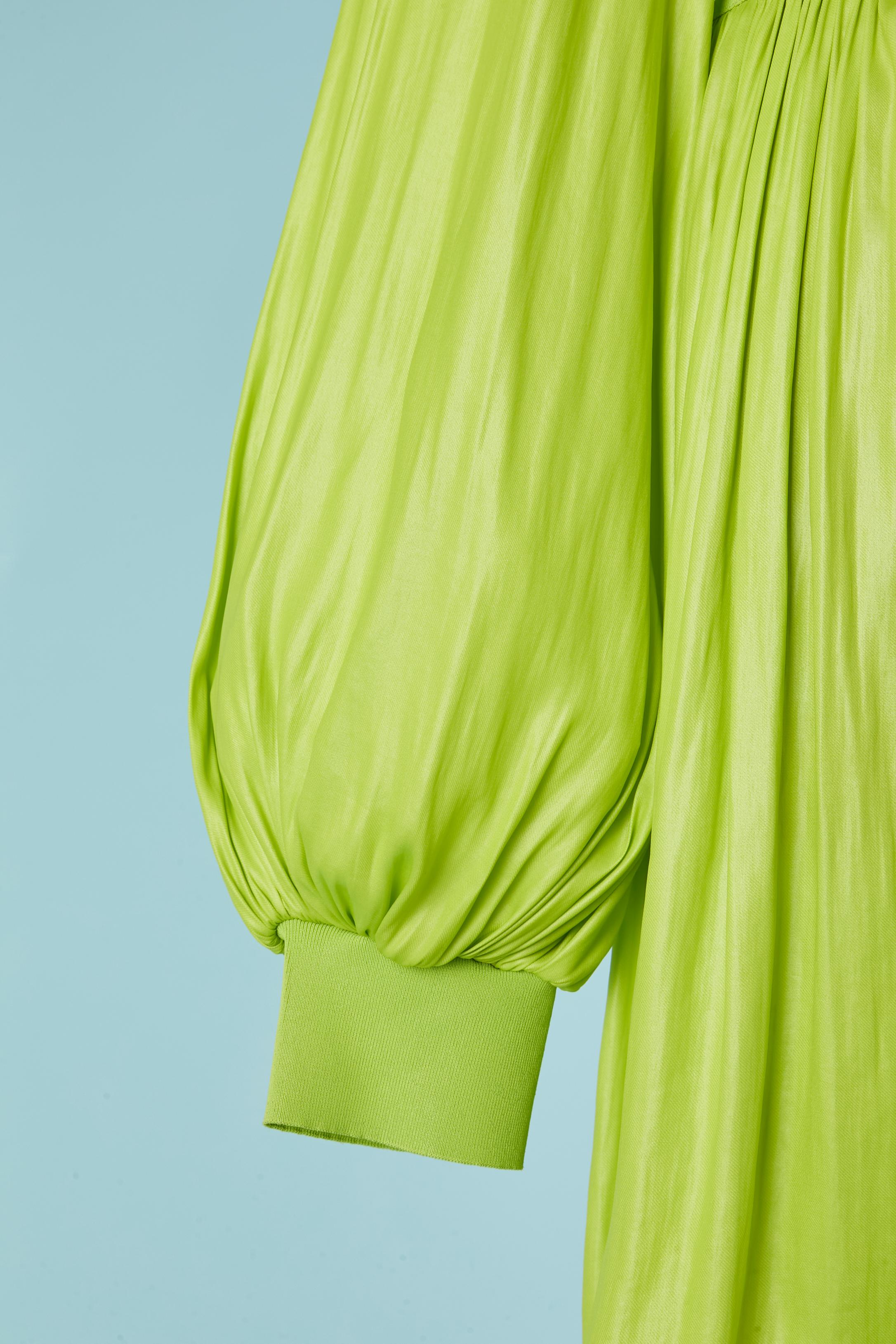 Robe en tissu et maille vert fluo BOTTEGA VENATA Pour femmes en vente