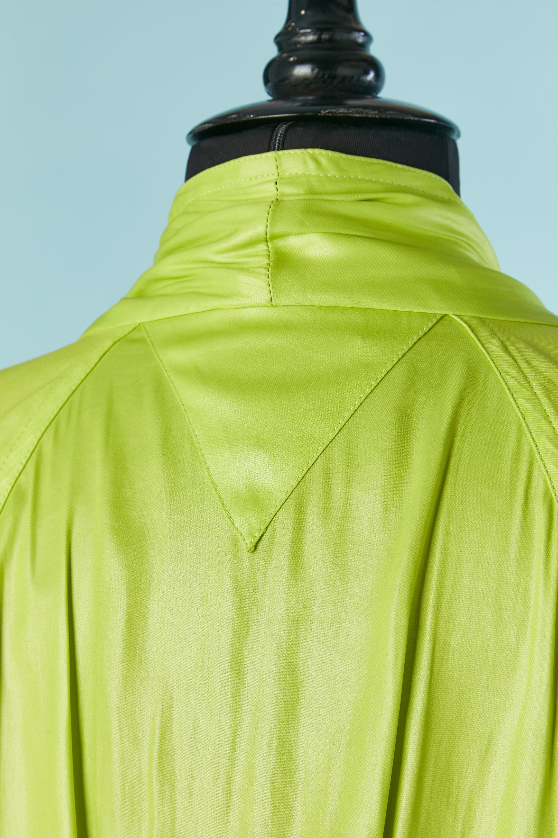 Robe en tissu et maille vert fluo BOTTEGA VENATA en vente 4