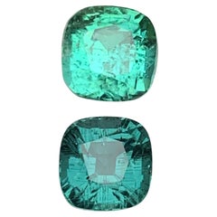 Neon Grün & Neon Grayish Blue Natürlicher Turmalin Ring Lose Edelsteine 6,60 Karat