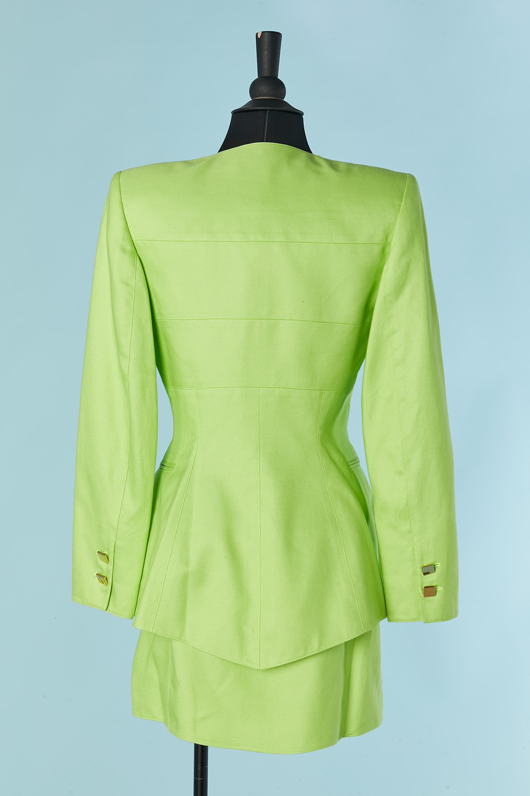 De las mujeres Neon green skirt suit with double-breasted jacket MONTANA en venta