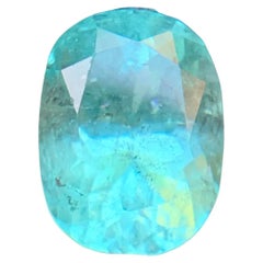 Neon Greenish Blue Natural Tourmaline Loose Gemstone 3.45 Ct for Ring-Jewelry