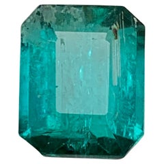 Pierre précieuse Tourmaline Naturelle Bleu Vert Néon 4 Ct Taille Emeraude  Jewell