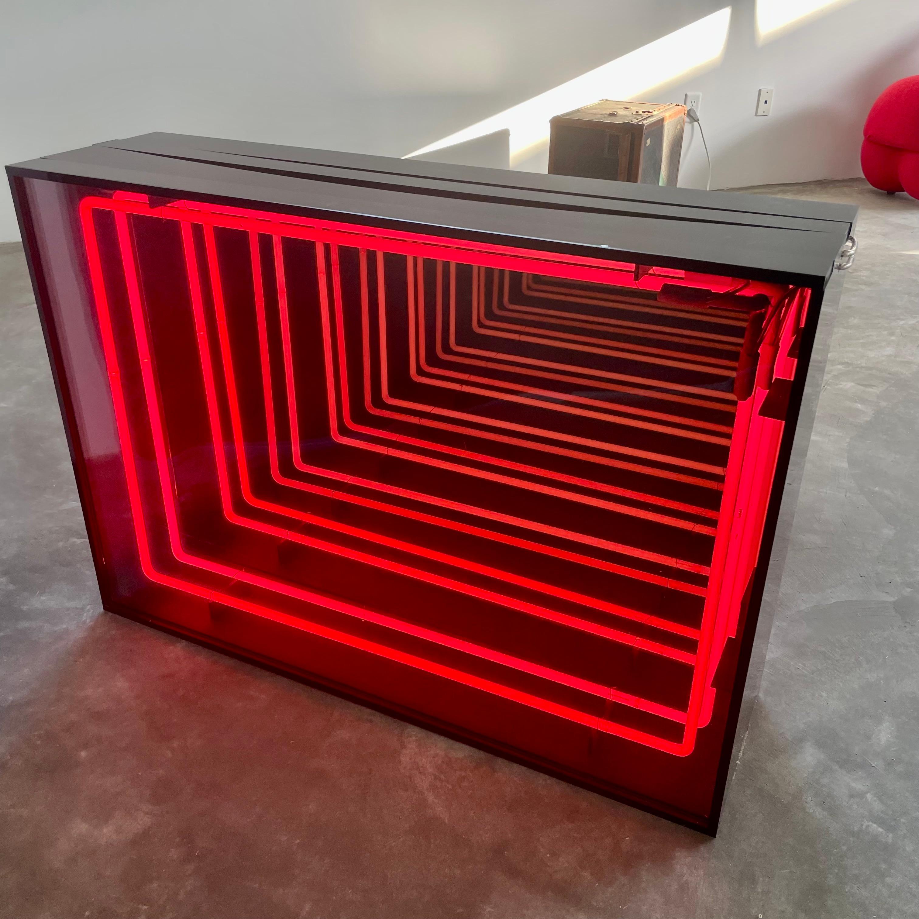 Neon Infinity Mirror by Merit Los Angeles For Sale 3