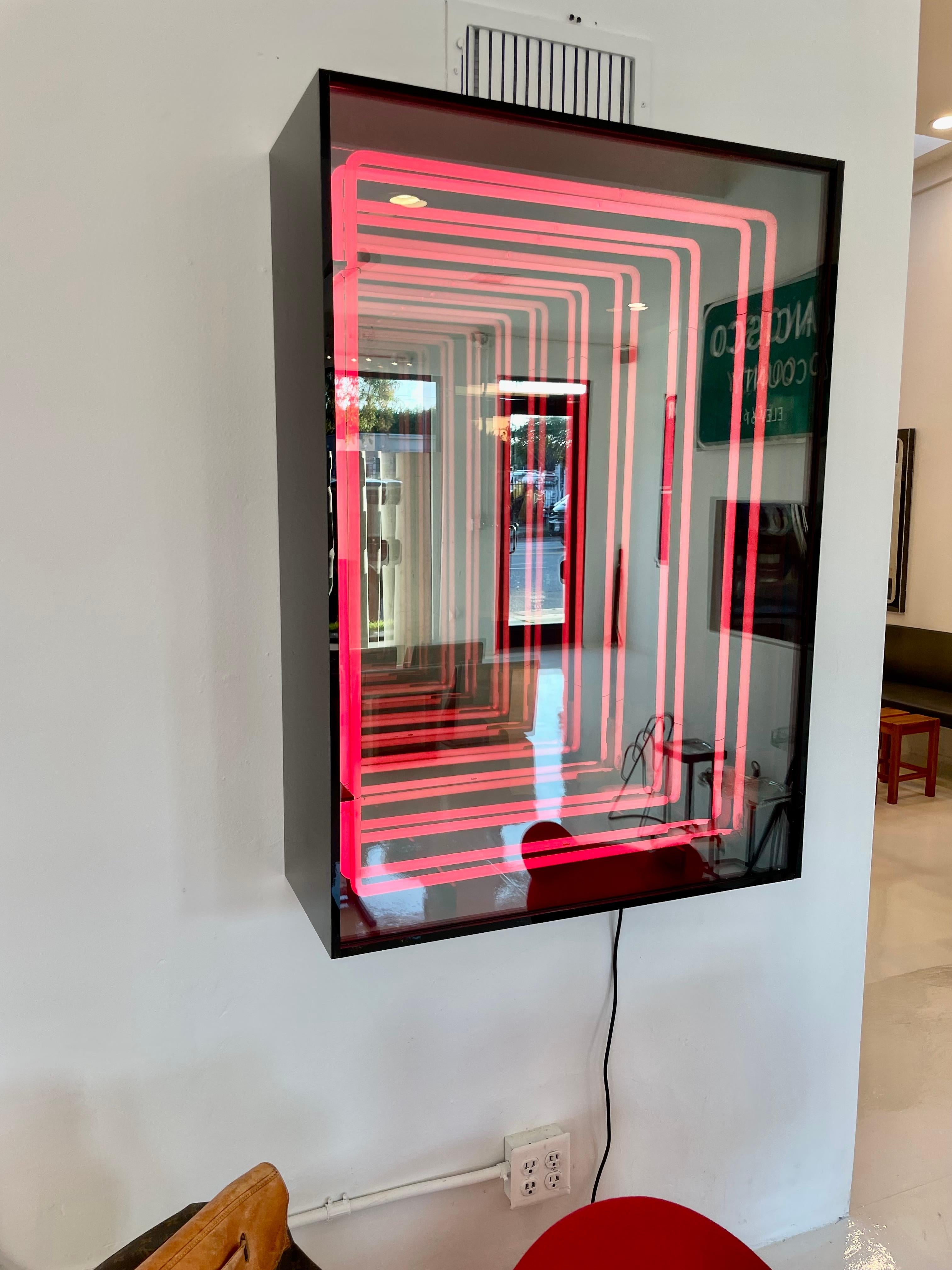 Neon Infinity Mirror by Merit Los Angeles For Sale 5