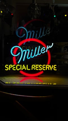 Neon Light Sculpture Sign 1920s Special Miller Beer