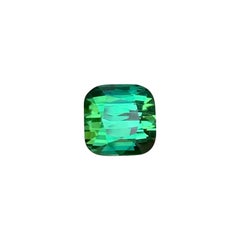 Neon Mint Green Tourmaline Cushion Cut Natural Faceted Gemstone for Jewellery