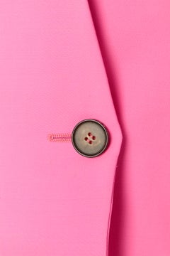 Neonpinkfarbene einreihige Jacke mit Cut-Work ALEXANDER McQUEEN