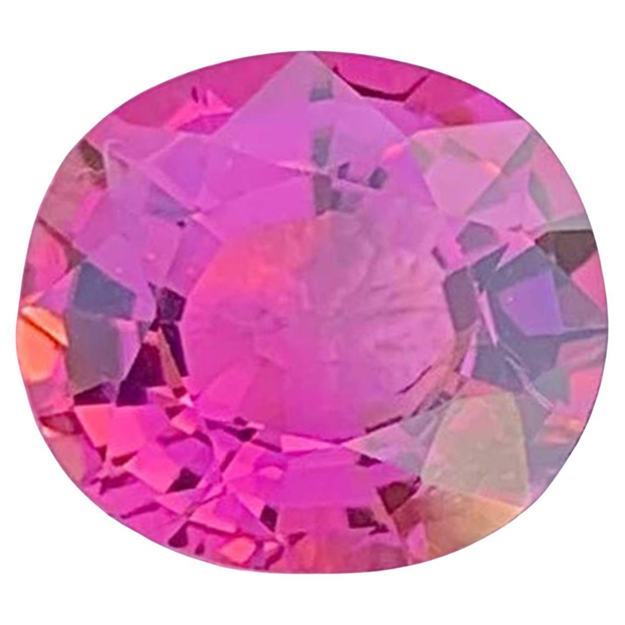 Neon Pink Tourmaline Gemstone: Natural October Birthstone, Africa (2.37 CT)