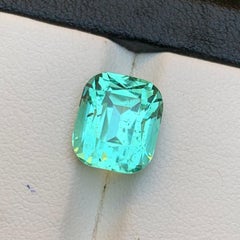 Tormalina verde neon 6,52 carati taglio cuscino Gemma naturale sfusa per anello