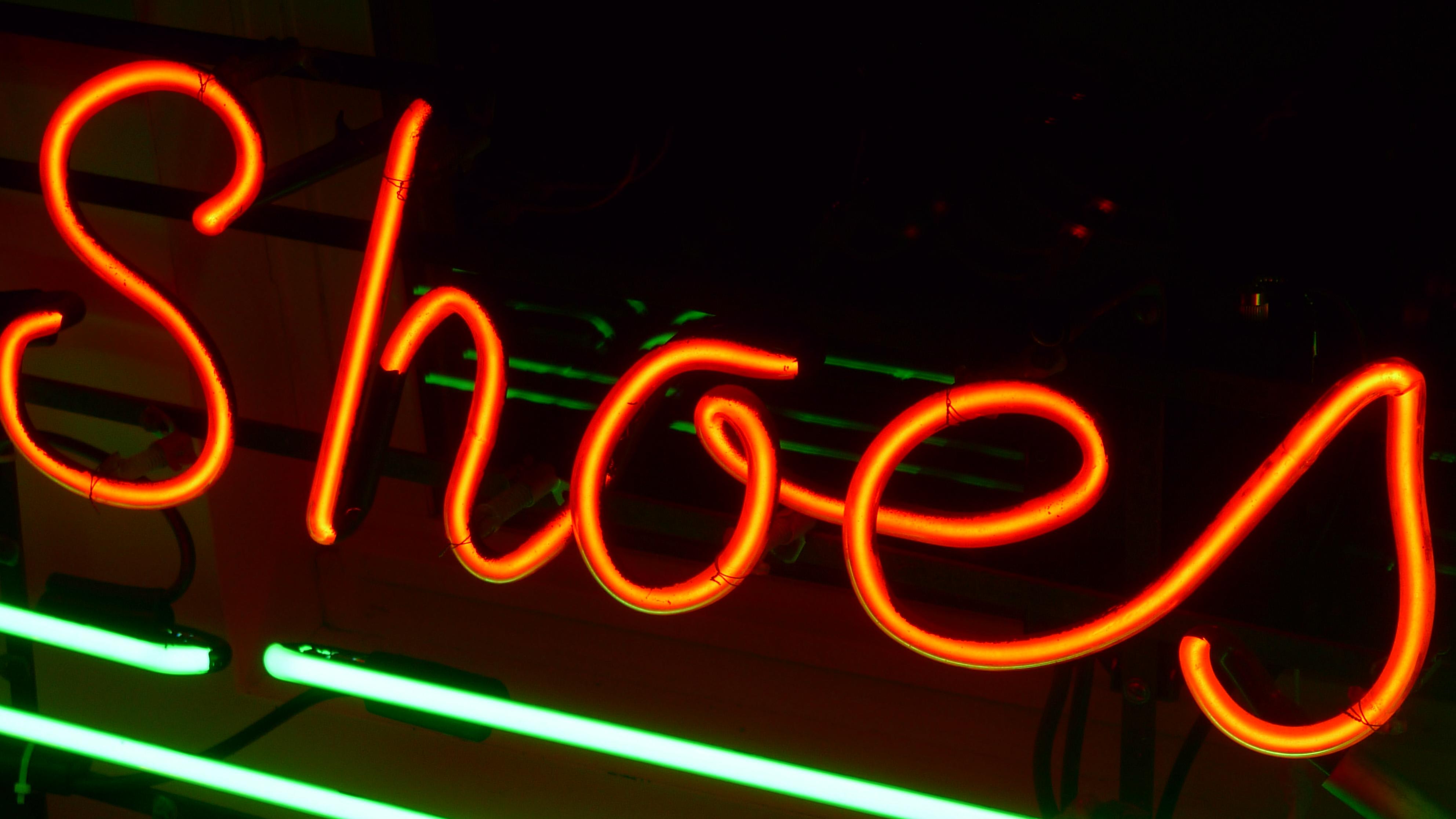 Neon Sign from Department Store, Men's Shoes, Lower Level, circa 1930s For Sale 2