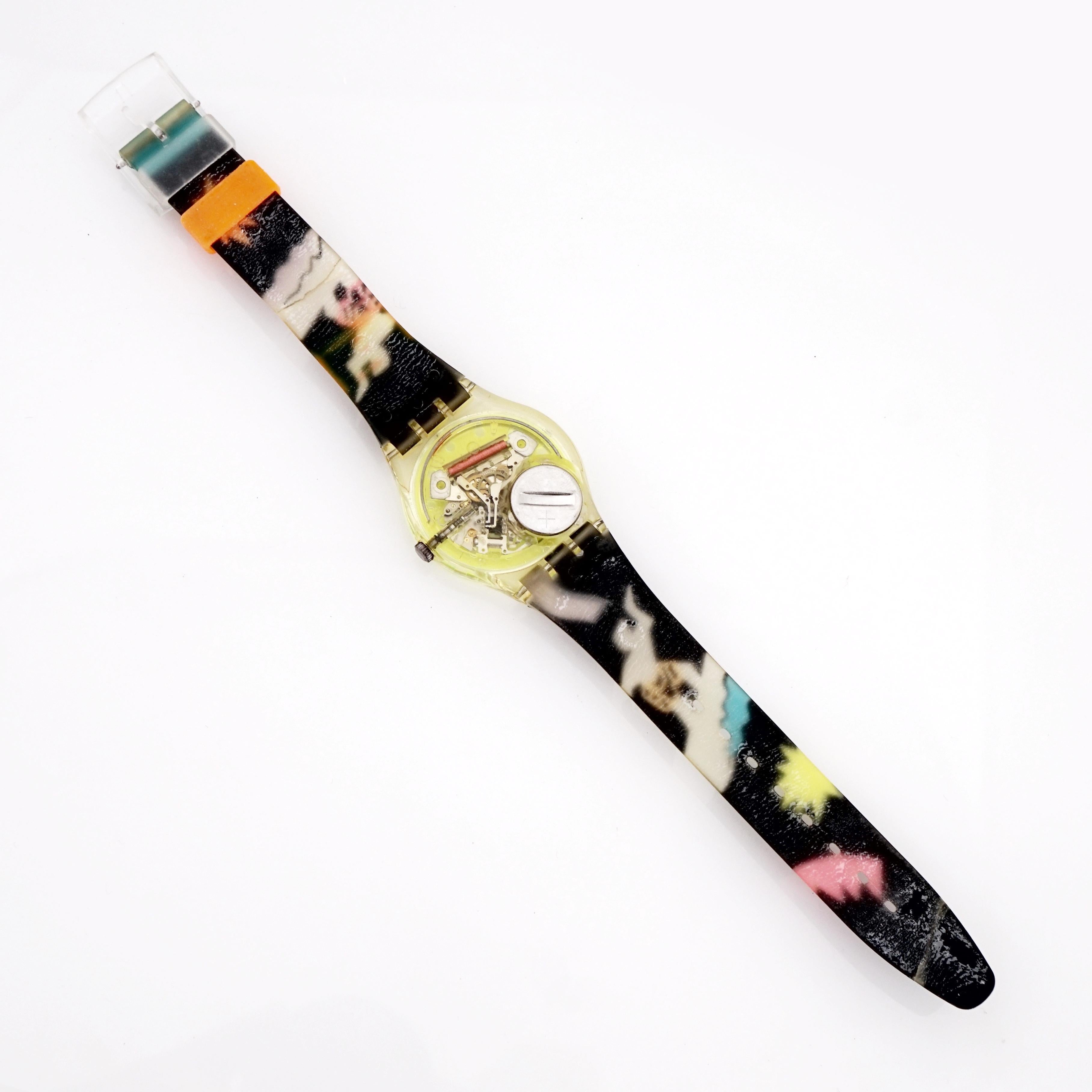 Neon Technosphere Kollektion „Bermudas“ Armbanduhr von Swatch, 1990er Jahre (Moderne) im Angebot